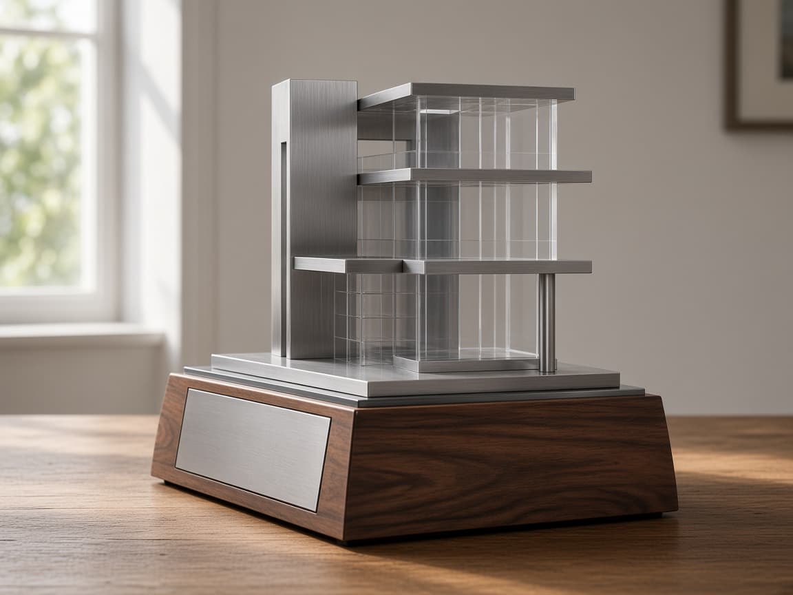 Project Completion Plaque design concept, side view